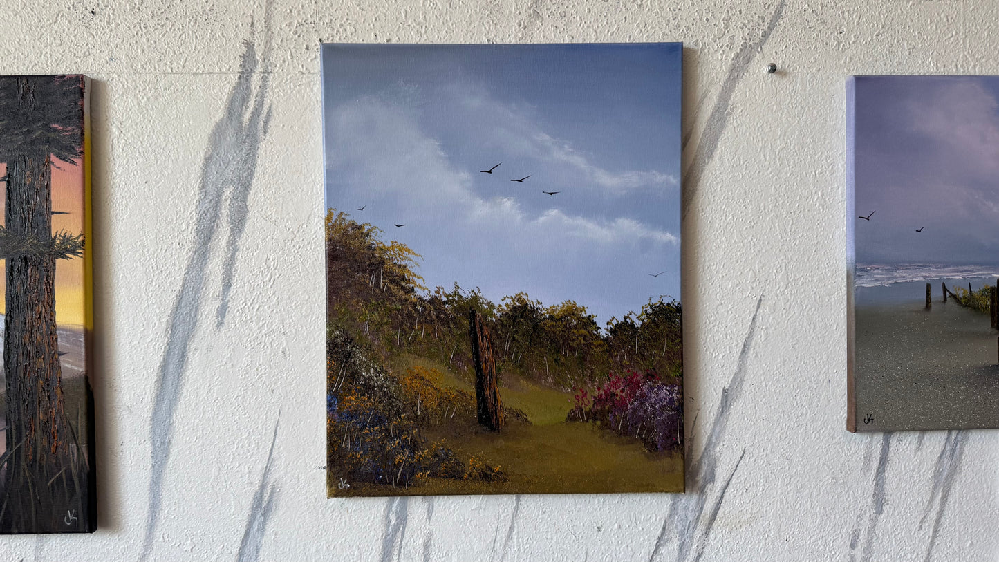 Painting #2447 - 16x20" Canvas - Fence Post painted 5-19-26