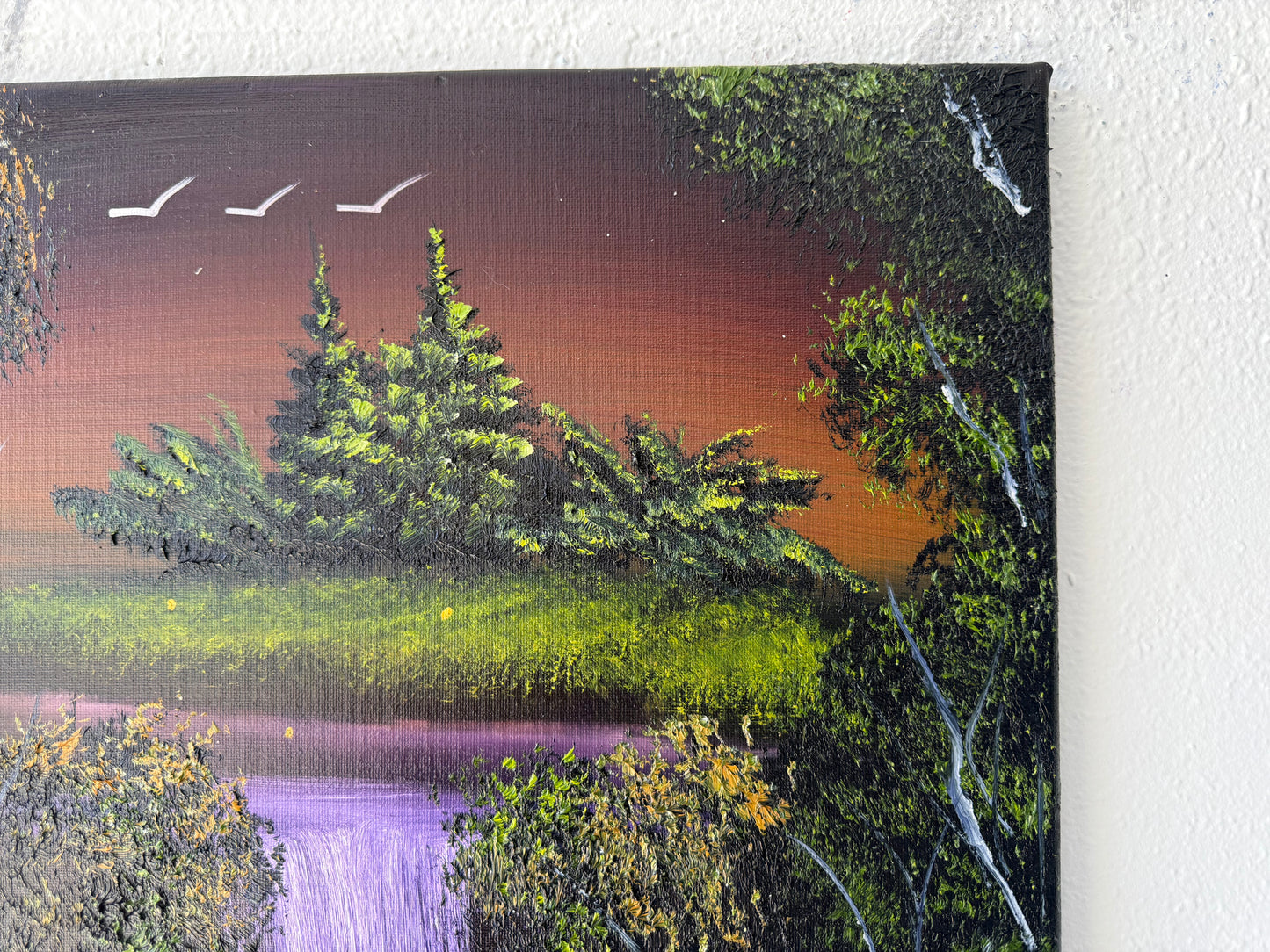 Painting #1870 - 16x20" Canvas - Waterfall Landscape painted 5-30-25