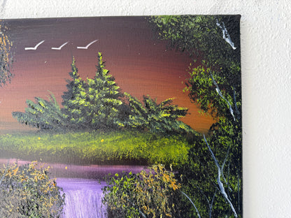 Painting #1870 - 16x20" Canvas - Waterfall Landscape painted 5-30-25