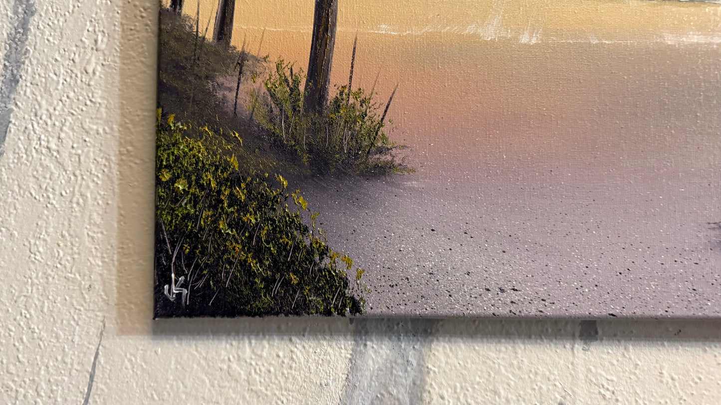 Painting #2244 - 16x20" Canvas - Tropical Seascape painted 1-18-26