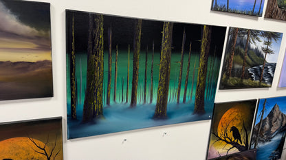 Painting #2649 - 24x36" Canvas - Forest Landscape painted 10-15-26