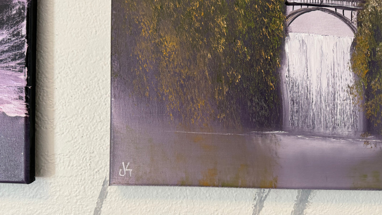 Painting #2374 - 16x20" Canvas - Multnomah Falls painted 4-5-26
