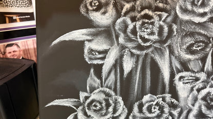 Painting #2276 - 16x20" Color Your Own Canvas - Rose Bouquet painted 2-7-26