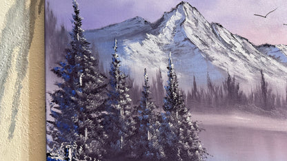 Painting #2255 - 18x24" Canvas - Winter Landscape painted 1-24-26