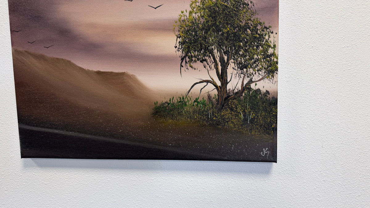 Painting #2602 - 16x20" Canvas - Dramatic Desert Sky painted 9-16-26