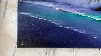 Painting #2119 - 18x24" Canvas - Crashing Wave Seascape painted 10-25-25
