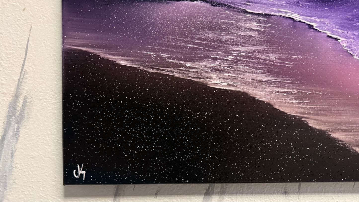 Painting #2147 - 20x24" Canvas - Crashing Wave Seascape painted 11-15-25