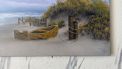 Painting #2425 - 18x24" Canvas - Old Boat Seascape painted 5-4-26