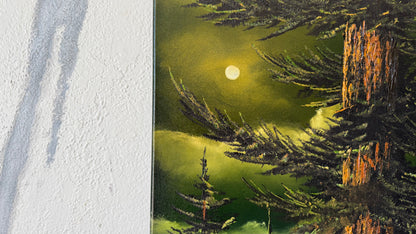 Painting #2470 - 16x20" Canvas - Forest Moon Landscape painted 5-31-26