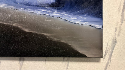 Painting #2177 - 22x28" Canvas - "WHISPERS OF THE TEMPEST SHORE" Seascape painted 12-8-25