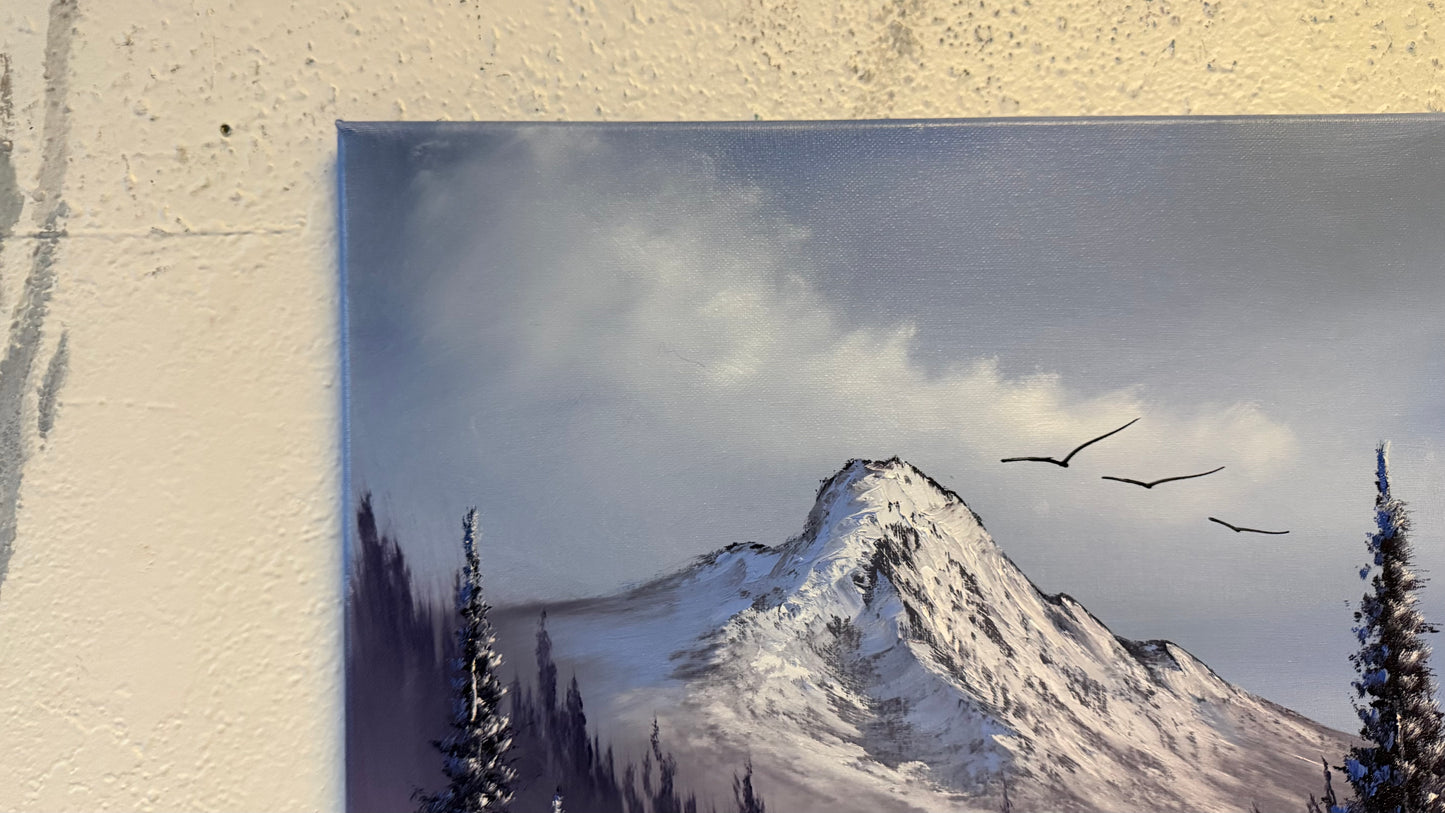 Painting #2216 - 16x20" Canvas - Road to Mt Hood painted 1-2-26