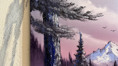 Painting #2453 - 16x20" Canvas - Sunrise Winter Landscape painted 5-22-26