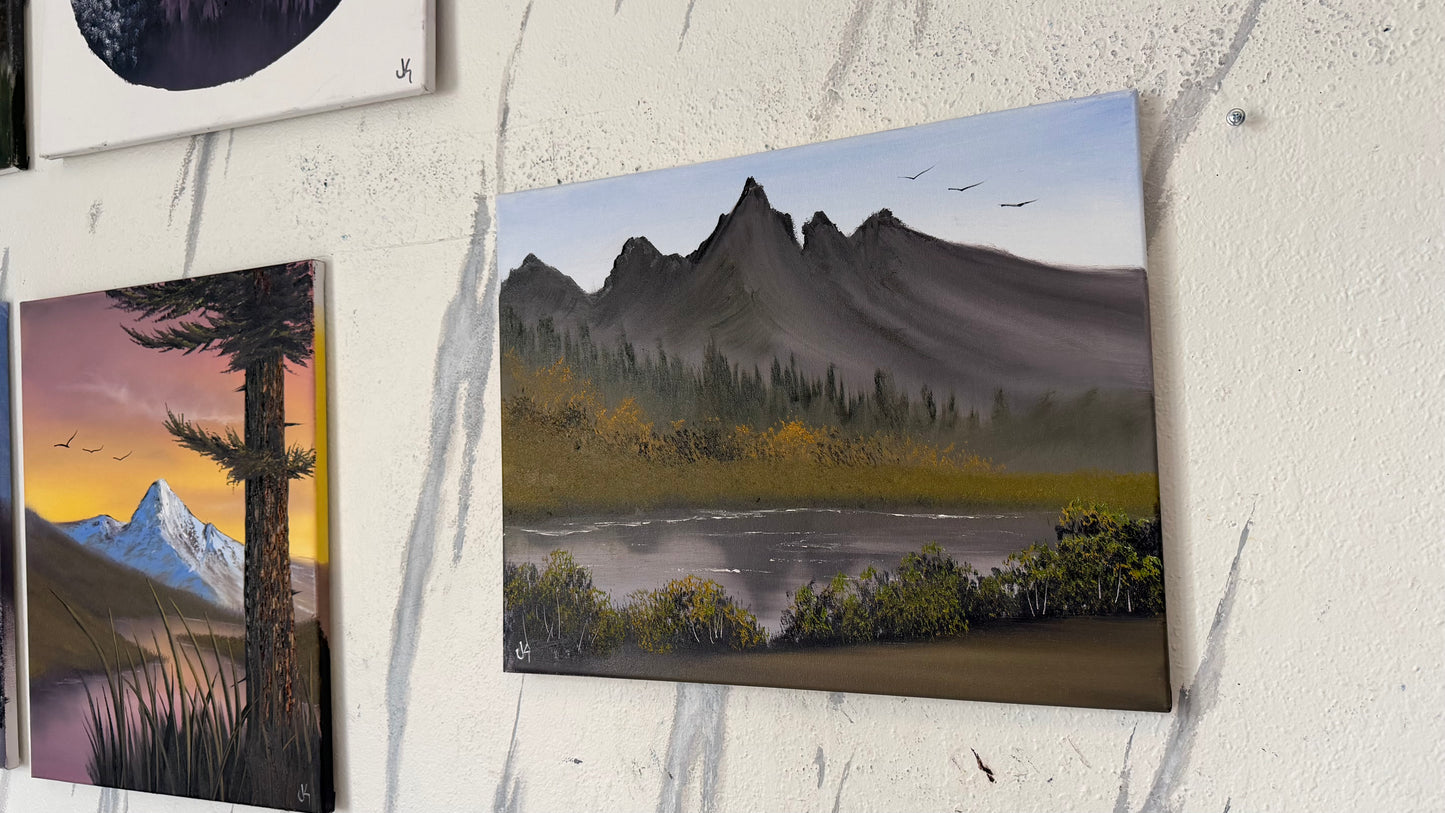 Painting #2474 - 16x20" Canvas - Teton River Path painted 6-2-26