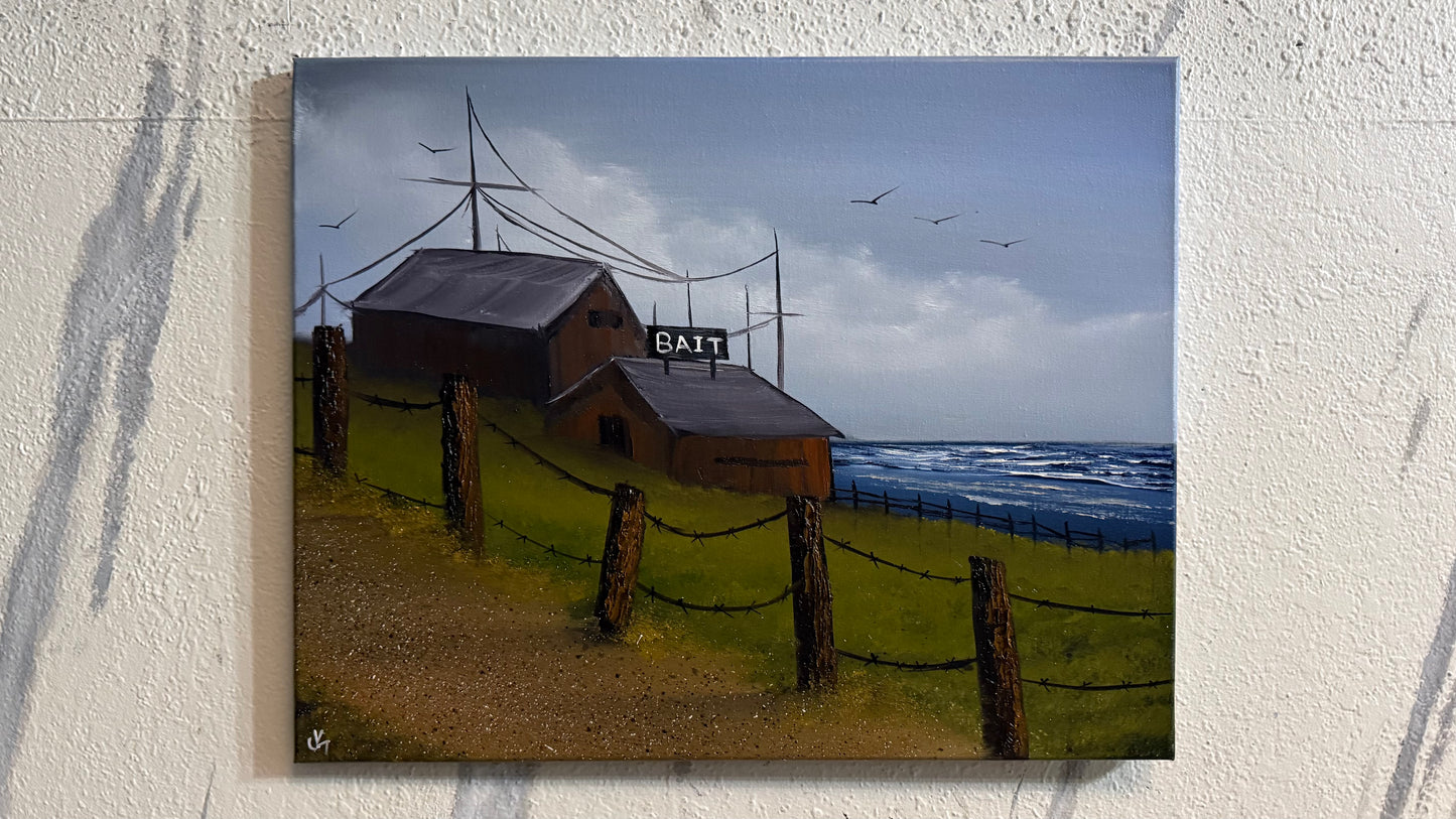 Painting #2420 - 16x20" Canvas - Barnacle Bay Seascape painted 4-30-26