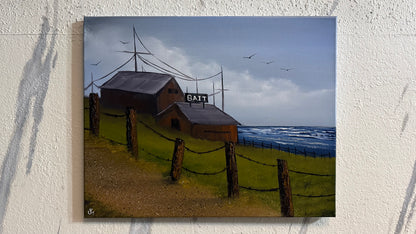 Painting #2420 - 16x20" Canvas - Barnacle Bay Seascape painted 4-30-26