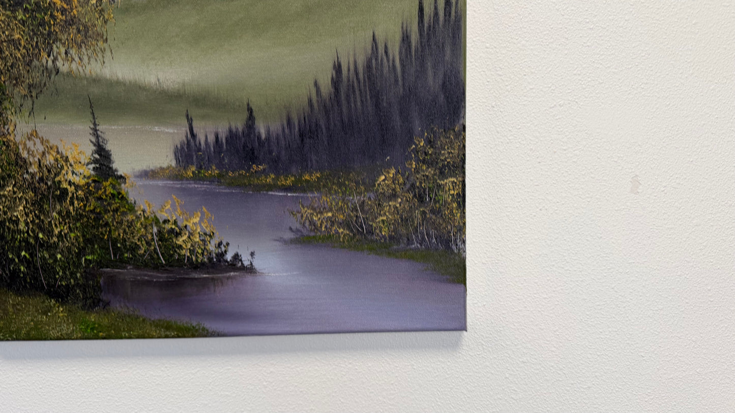 Painting #2554 - 16x20" Canvas - Summer Mountain Landscape painted 8-18-26