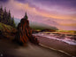 Painting #2460 - 18x24" Canvas - Sunset Oregon Coast painted 5-26-26