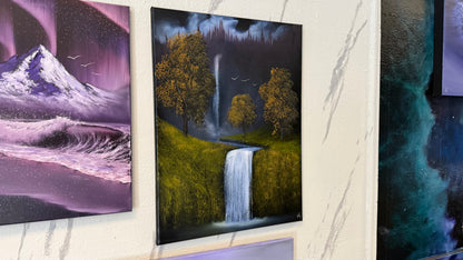 Painting #2341 - 18x24" Canvas - Orchard Falls painted 3-18-26