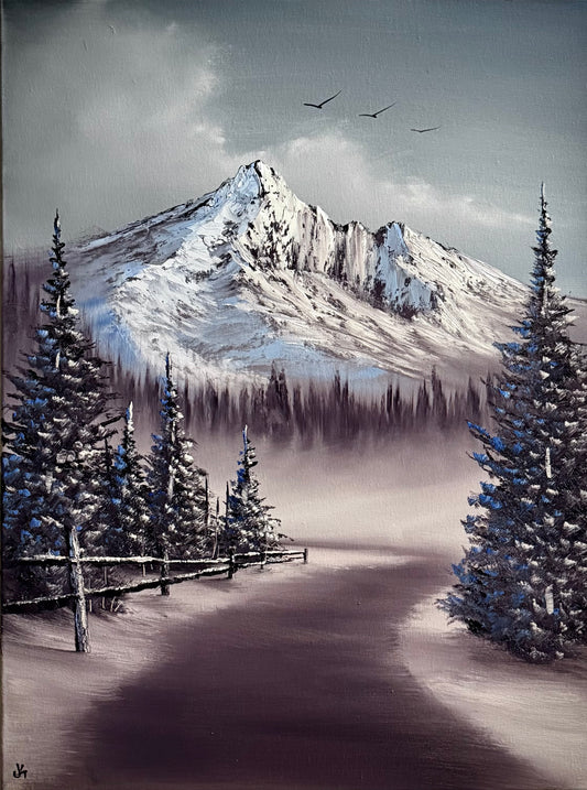 Painting #2407 - 18x24" Canvas - The Road Not Taken Landscape painted 4-23-26