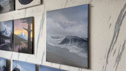 Painting #2436 - 20x24" Canvas - Crashing Wave Seascape painted 5-14-26