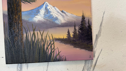 Painting #2361 - 16x20" Canvas - Mountain Landscape painted 3-28-26