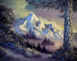 Painting #2552 - 16x20" Canvas - Sunset Mountain Landscape painted 8-17-26