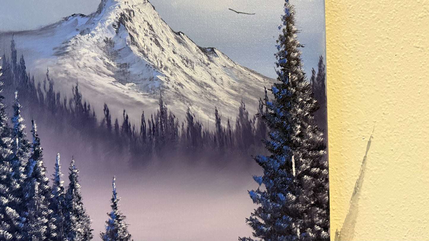 Painting #2216 - 16x20" Canvas - Road to Mt Hood painted 1-2-26