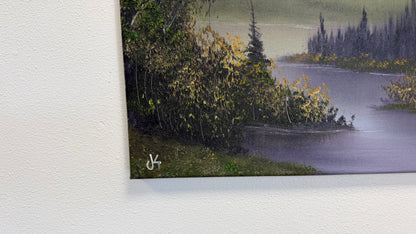 Painting #2554 - 16x20" Canvas - Summer Mountain Landscape painted 8-18-26
