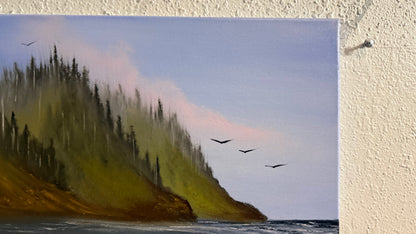 Painting #2441 - 16x20" Canvas - Oregon Coast Seascape painted 5-16-26