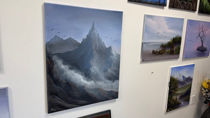 Painting #2572 - 22x28" Canvas - Josh and Dani Mountain Landscape painted on 8-29-26