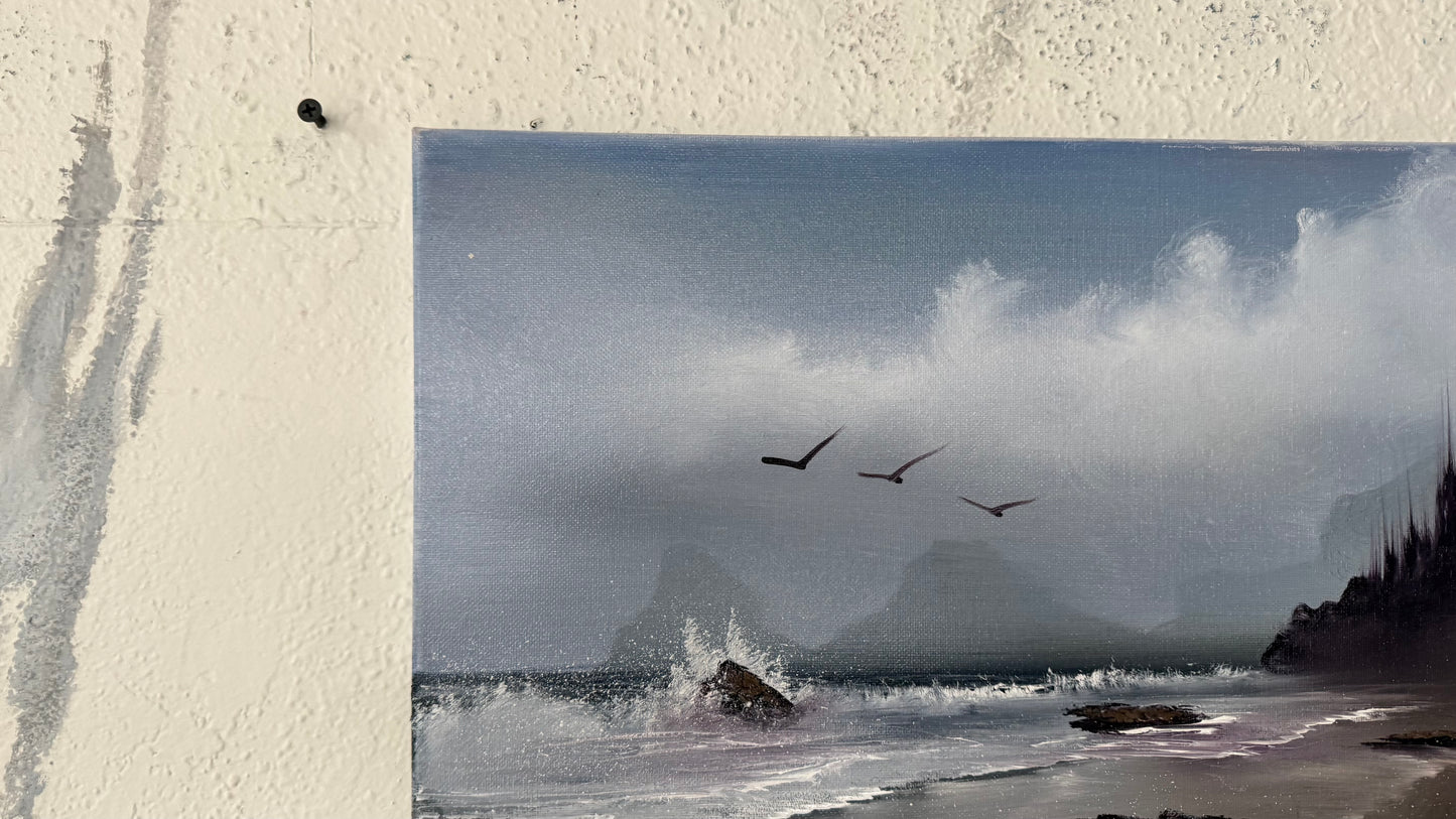 Painting #2097 - 16x20" Canvas - Oregon Waves Seascape painted 10-11-25