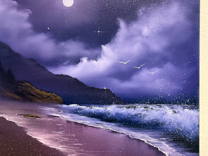 Painting #2113 - 18x24" Canvas - Seascape Painting painted 10-23-25