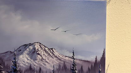 Painting #2201 - 20x24" Canvas - Winter Landscape painted 12-26-25