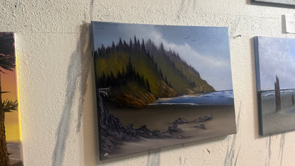 Painting #2422 - 16x20" Canvas - Pacific Northwest Seascape painted 5-1-26
