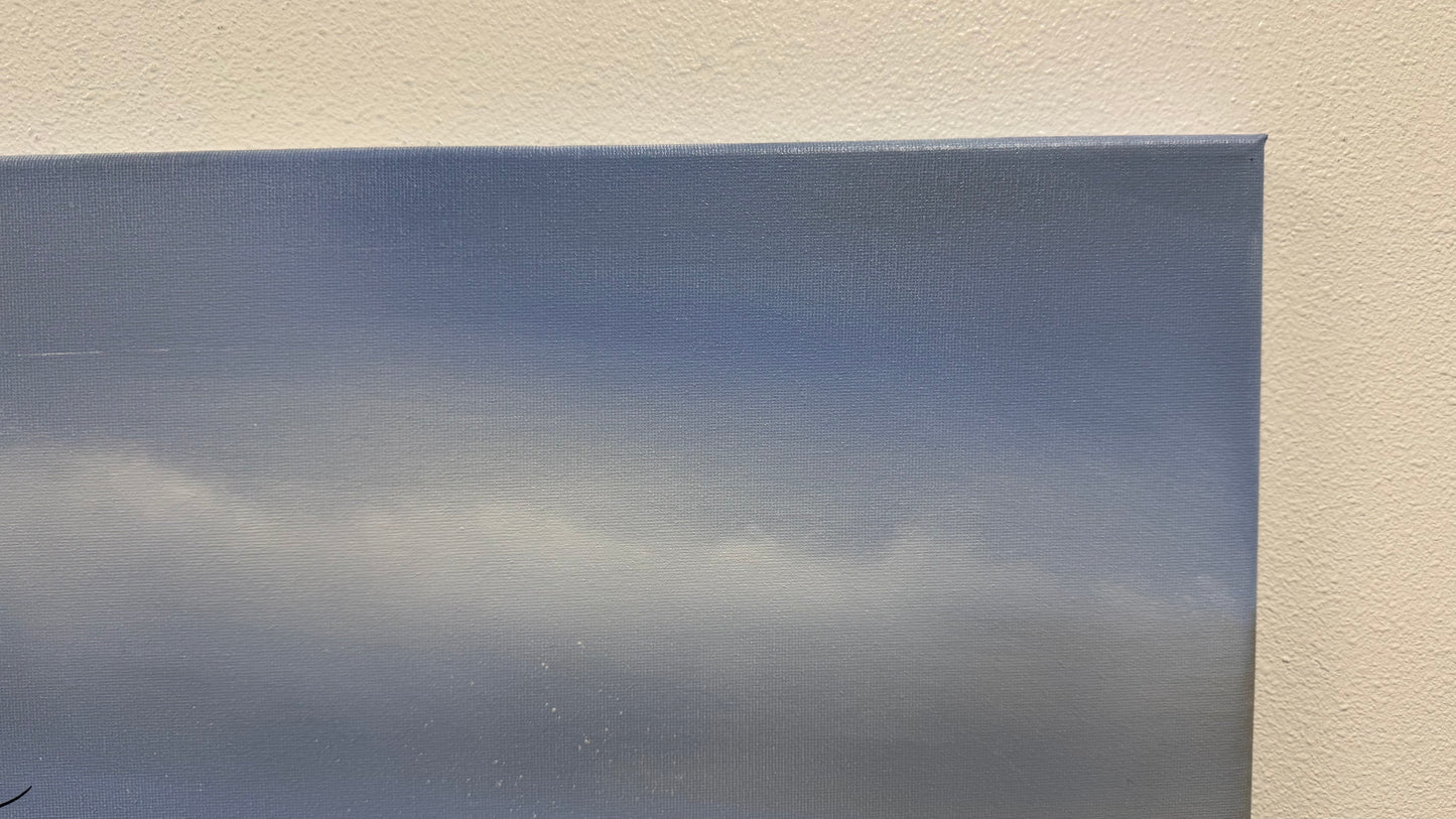 Painting #2551 - 16x20" Canvas - Crashing Wave Seascape painted 8-14-26