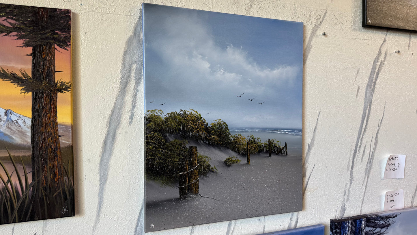 Painting #2435 - 20x24" Canvas - East Coast Seascape painted 5-11-26