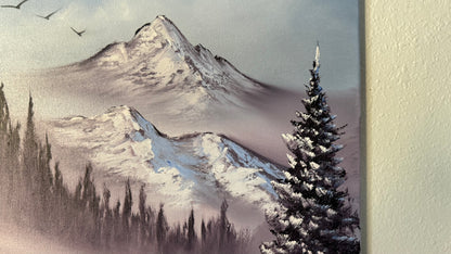 Painting #2071 - 16x20" Canvas - Winter Landscape painted 9-22-25