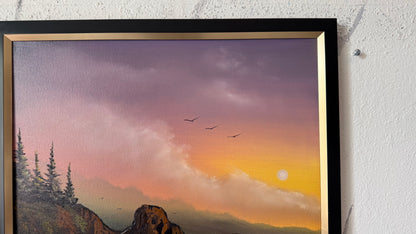 Painting #2438 - 20x24" Framed Canvas - West Coast Seascape painted 5-15-26