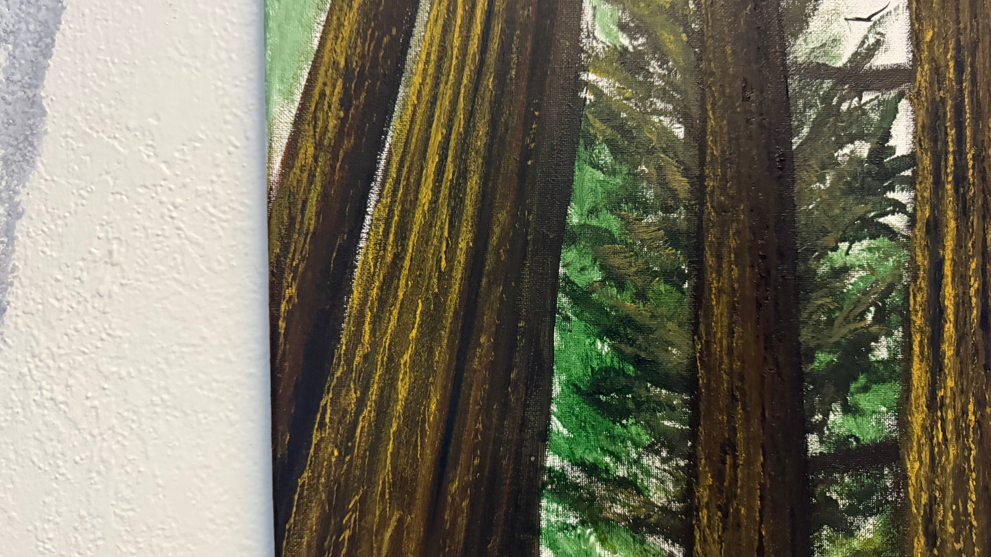 Painting #2301 - 16x20" Canvas - Acrylic Forest painted 2-23-26