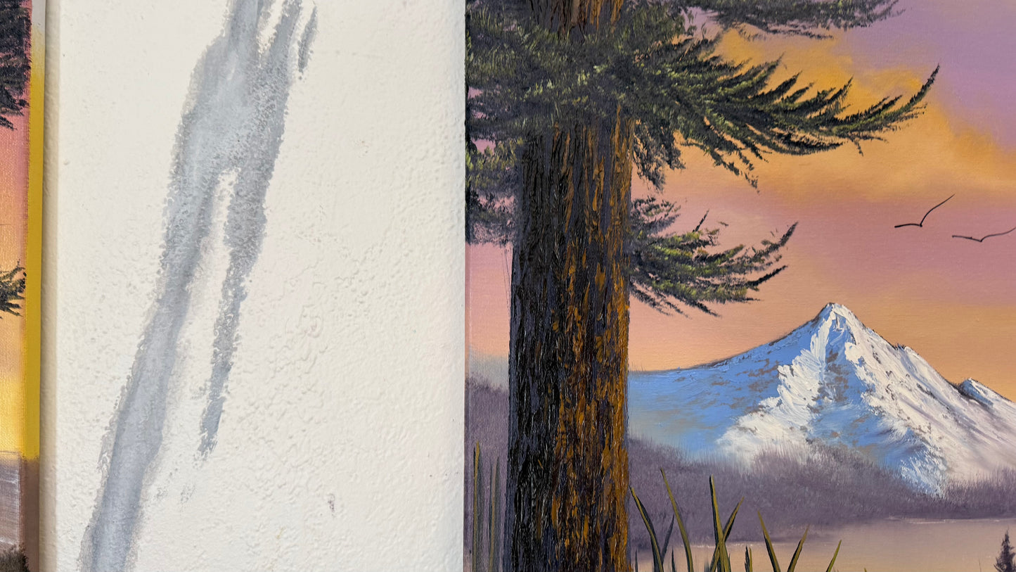 Painting #2361 - 16x20" Canvas - Mountain Landscape painted 3-28-26