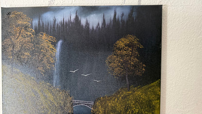 Painting #2342 - 16x20" Canvas - Multnomah Falls painted 3-19-26