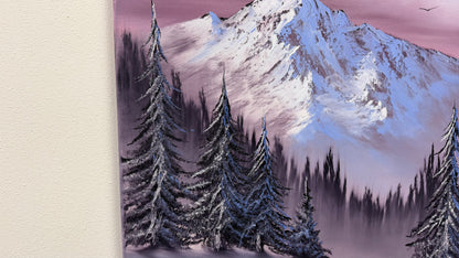 Painting #2658 - 20x24" Canvas - Winter Landscape painted 10-22-26