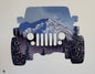 Painting #2544 - 16x20" Canvas - Jeep - Sunset Mountain Landscape painted 8-8-26