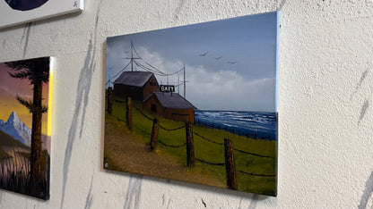 Painting #2420 - 16x20" Canvas - Barnacle Bay Seascape painted 4-30-26