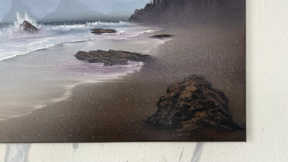 Painting #2097 - 16x20" Canvas - Oregon Waves Seascape painted 10-11-25