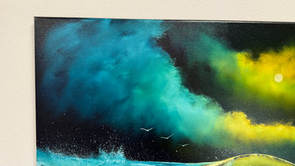 Painting #2550 - 24x30" Canvas - Crashing Waves Seascape painted 8-14-26
