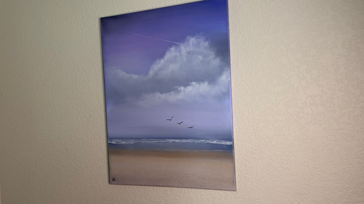 Painting #2508 - 18x24" Canvas - Pacific Northwest Seascape painted 7-9-26