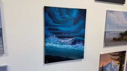 Painting #2525 - 16x20" Canvas - Stairway to Heaven Seascape painted 7-24-26