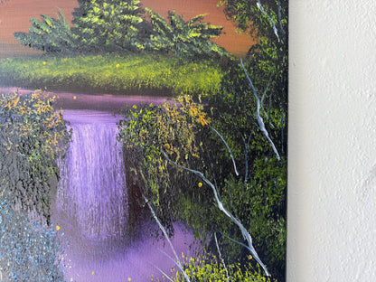 Painting #1870 - 16x20" Canvas - Waterfall Landscape painted 5-30-25