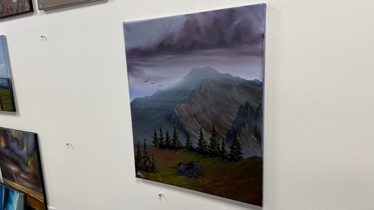 Painting #2620 - 20x24" Canvas - Mountain Landscape painted by Josh and Dani 9-26-26